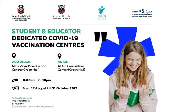 Walk-in Vaccination Centers for Students, Educators and School Community Open in Abu Dhabi and Al Ain
