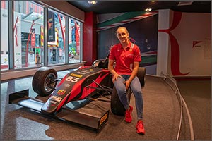 First Female Member of the Ferrari Driver Academy Maya Weug Visits Ferrari World Abu Dhabi