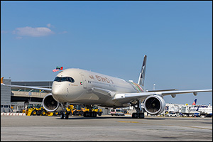 Etihad Airways ‘Sustainable 50' A350 Makes Inaugural Flight to New York