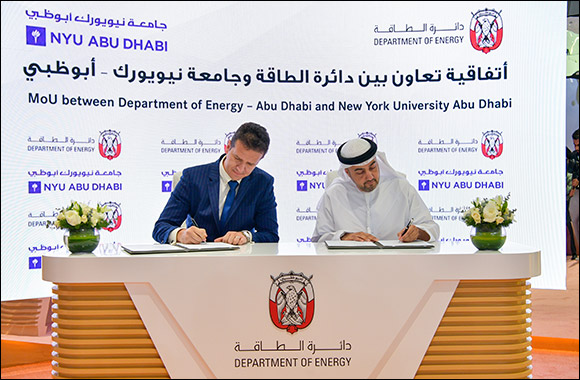 Abu Dhabi Department of Energy Signs MoU with NYU Abu Dhabi at Abu Dhabi Sustainability Week 2023 to Promote Energy and Water Sustainability