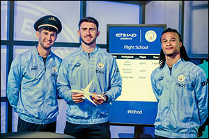 Manchester City Players Earn Their Wings in Etihad's Pilot Challenge