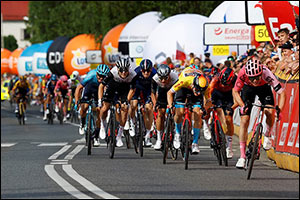 Almeida Podiums in Crash Marred Sprint in Poland