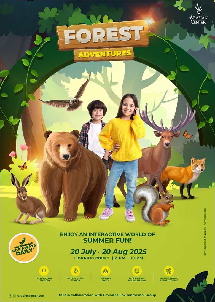 Arabian Center unveils an immersive Dubai Summer Surprises lineup with "Forest Adventures"  and 9 Nissan Magnite SUVs to be won