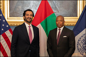 H.E. Bin Touq meets with the Mayor of New York City to explore strengthening of cooperation in new & sustainable economic sectors