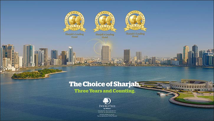 DoubleTree by Hilton Sharjah Waterfront Hotel & Residences Wins Sharjah's Leading Hotel 2025 for the Third Consecutive Year