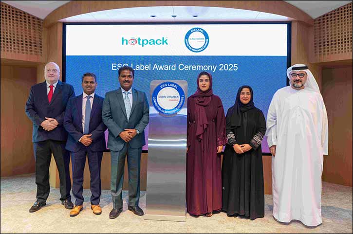 Hotpack wins Dubai Chamber ESG Label award in advanced category, being ranked among top performers in sustainability