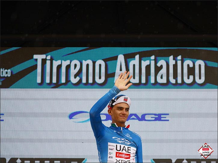 Del Toro takes Tirreno-Adriatico lead with podium finish on gravel stage