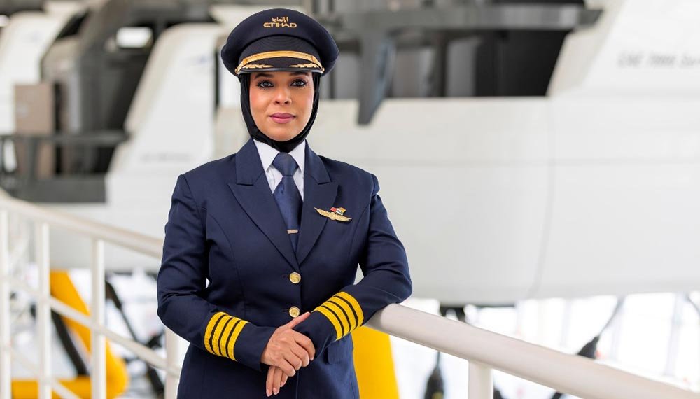 A milestone for Emirati ambition: Etihad Airways’ Captain Huda Al Musallami becomes the first Emirati woman training captain in the UAE